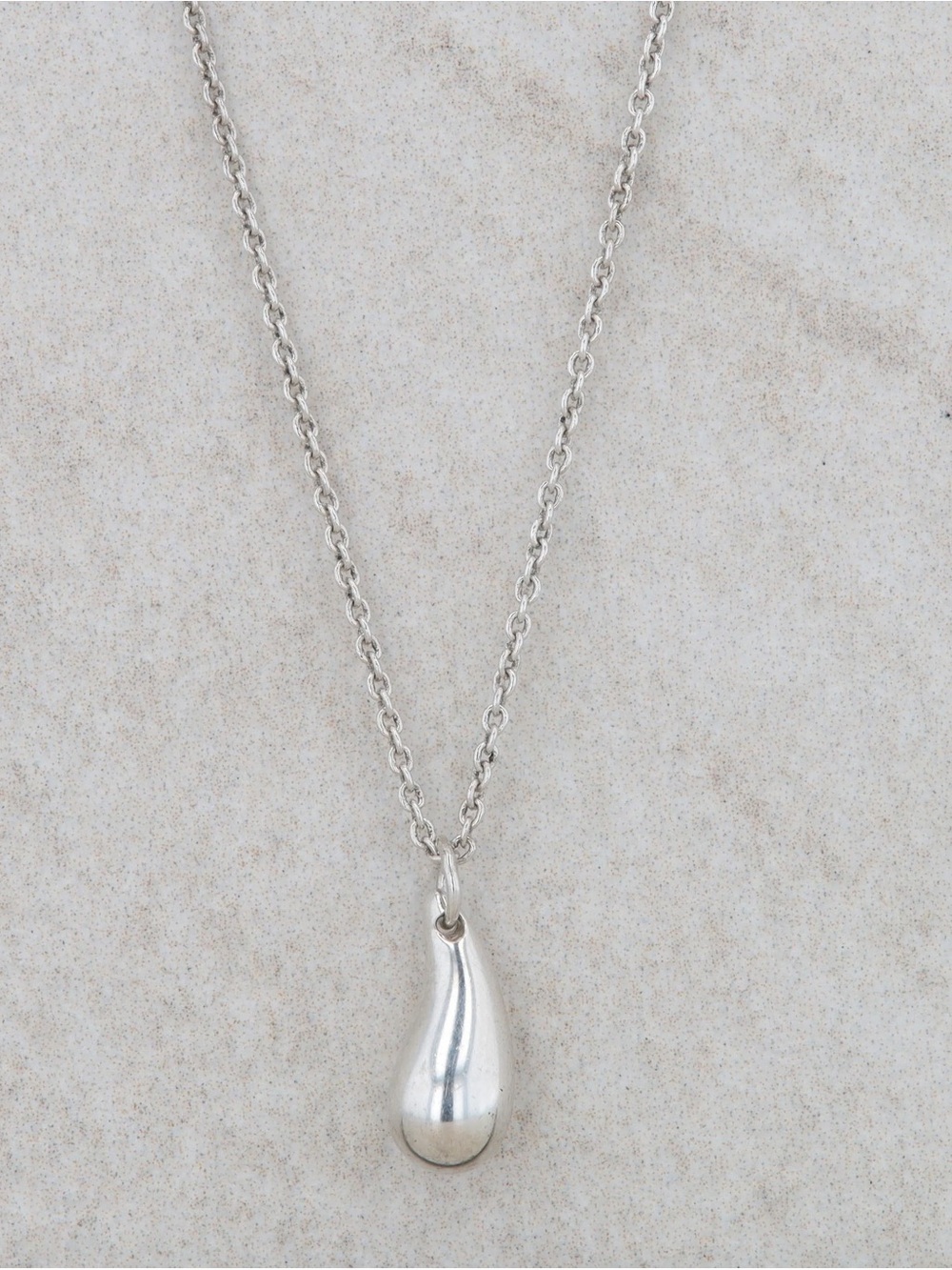 Tiffany & Co. Elsa Peretti 12mm Teardrop Necklace Sterling Silver